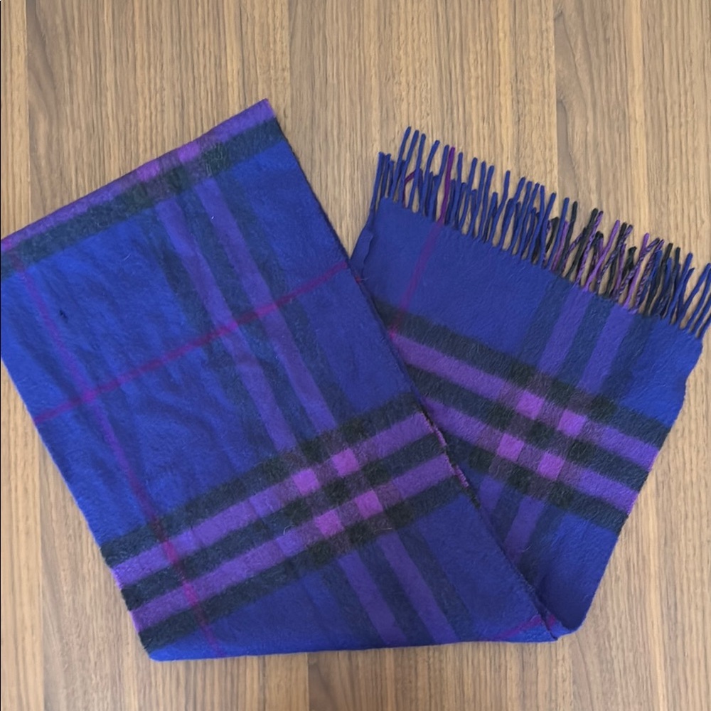 Burberry Cashmere Scarf - Purple
